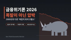 금융위기론 2026, 2008년과 다른 회색 코뿔소 3가지 점검